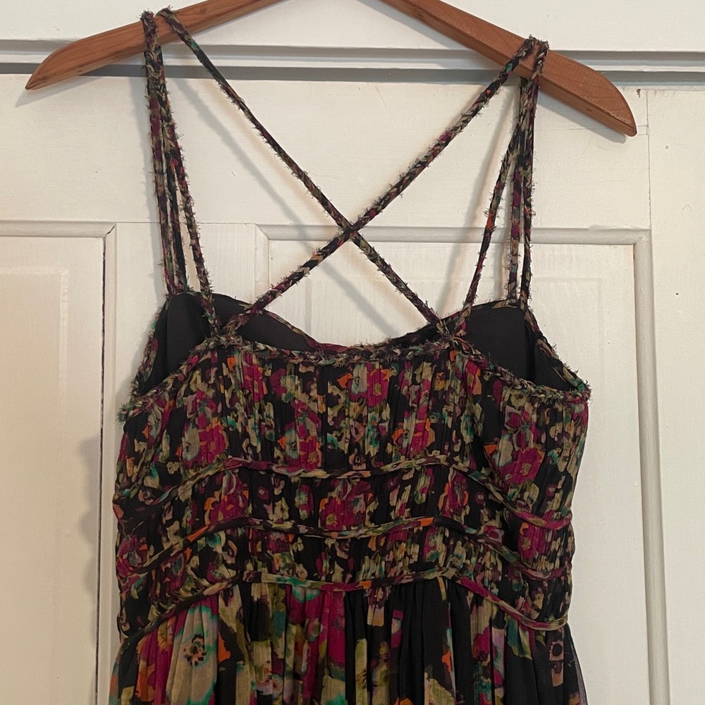 New Ulla Johnson Ines Floral Silk Maxi Dress size 6 in Cosmic - Picture 8 of 14